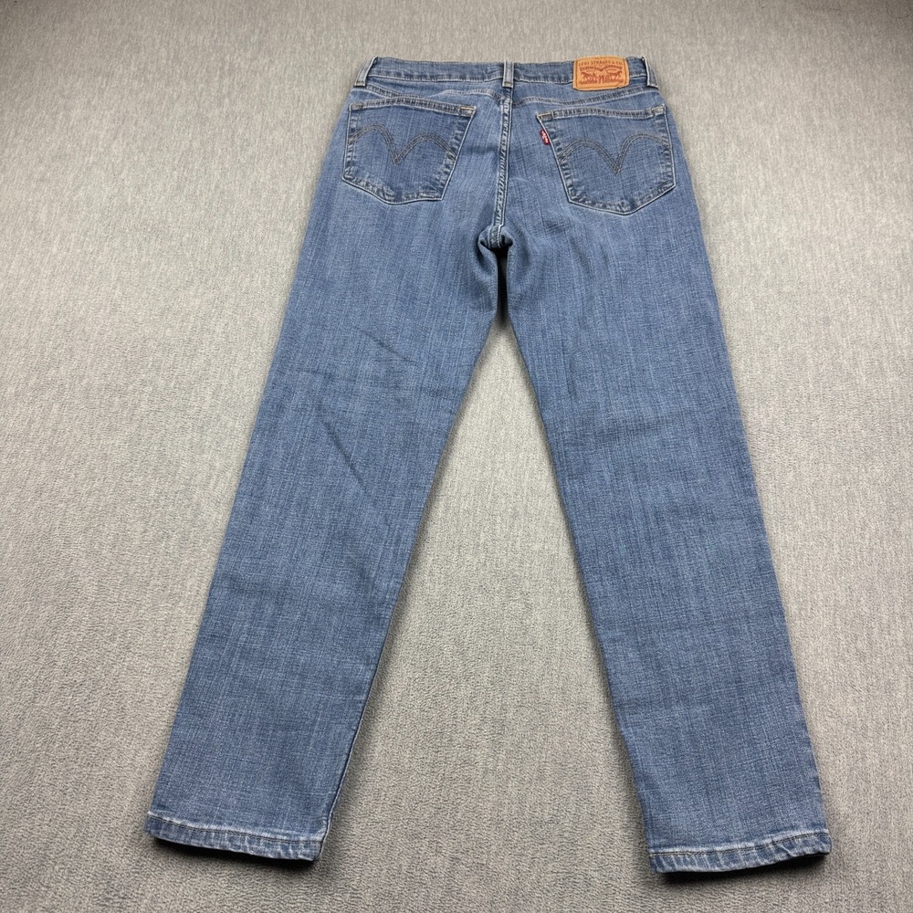 Levis Jeans Womens 27x27 Blue Boyfriend Denim Mid-Rise Pants Classic Straight - Picture 14 of 15